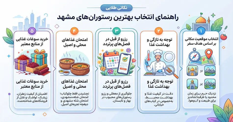 نکاتی طلایی برای انتخاب بهترین رستوران های مشهد