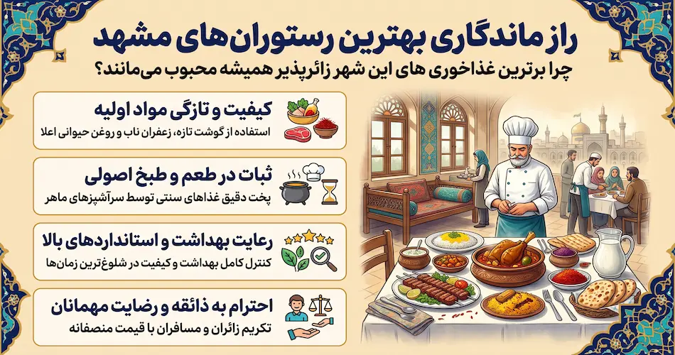راز ماندگاری بهترین رستوران‌های مشهد