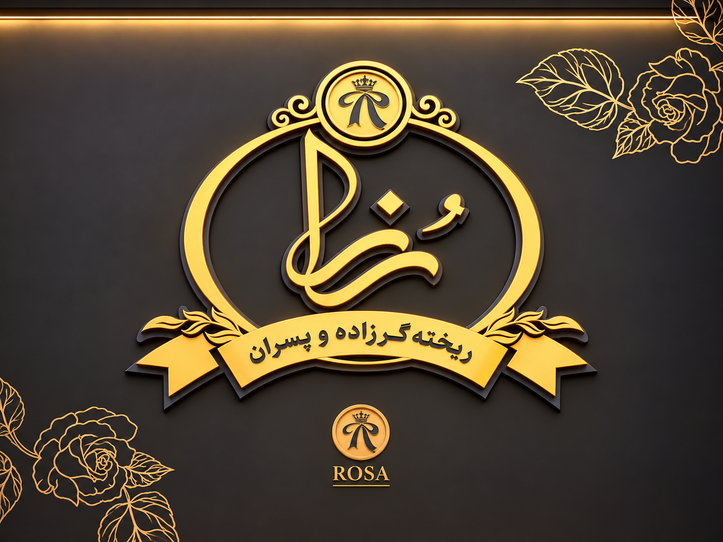 لوگوی کترینگ و تالار رزا